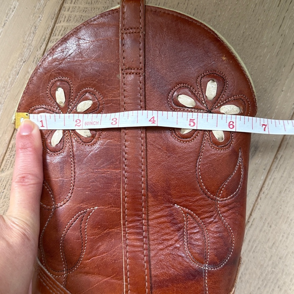 dingo Brown Two-Tone Embroidered Leather Heeled Cowboy Boots - Picture 7 of 10
